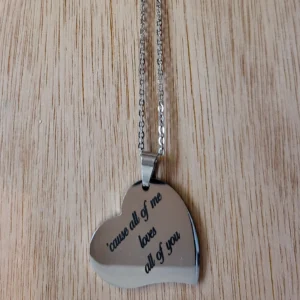 HEART-SHAPED STAINLESS STEEL NECKLACE 