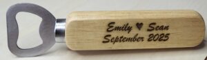 custom wooden bottle opener